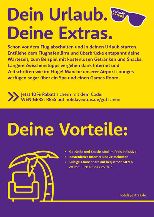 Holiday Extras - Mediatest - TZ-Beileger   Holiday Extras - Mediatest - TZ-Beileger